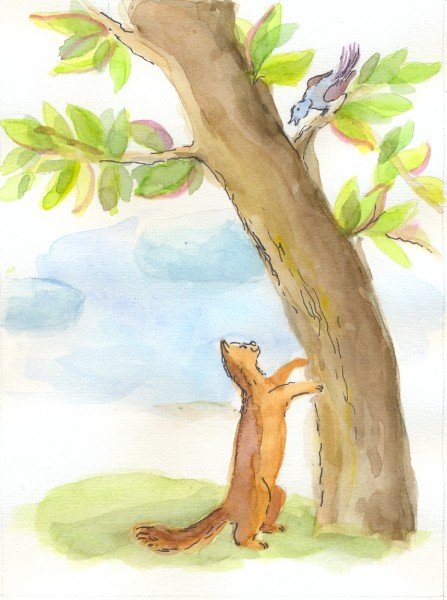 Иллюстрация к стихотворению Бунина детство