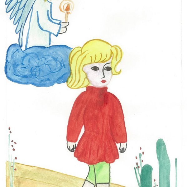 Детский рисунок Утренняя молитва