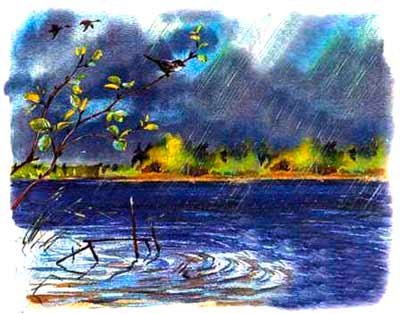 Рисунок к стихотворению Тютчева Весенняя гроза