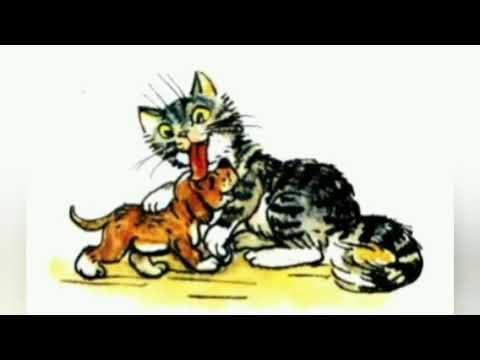 Кошкин щенок рисунок