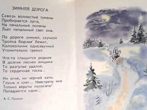 Зимняя дорога Пушкин стих