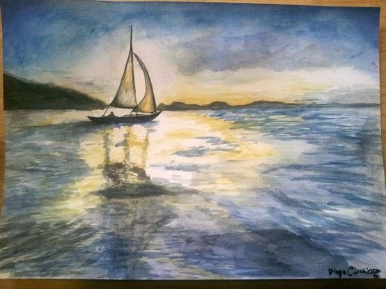 Рисунок Лермонтова Парус