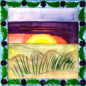 Летний вечер рисунок