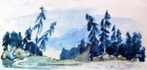 Михаил Лермонтов осень иллюстрация