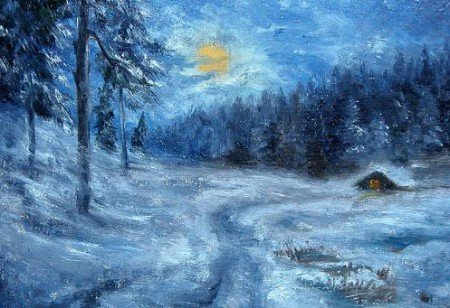 Зимний пейзаж метель