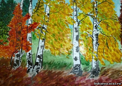 Иллюстрация к стихотворению Бунина листопад