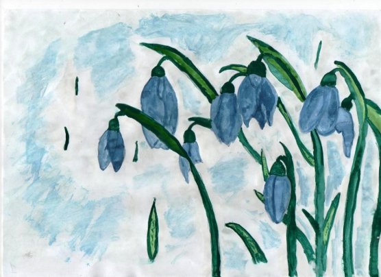 Рисование раннего весеннего леса для детей