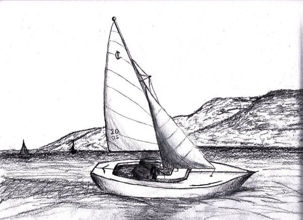 Иллюстрация к стихотворению парус карандашом (35 фото)