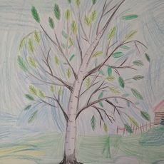 Рисунок к стихотворению зеленый шум