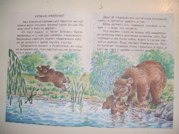Купание медвежат Бианки