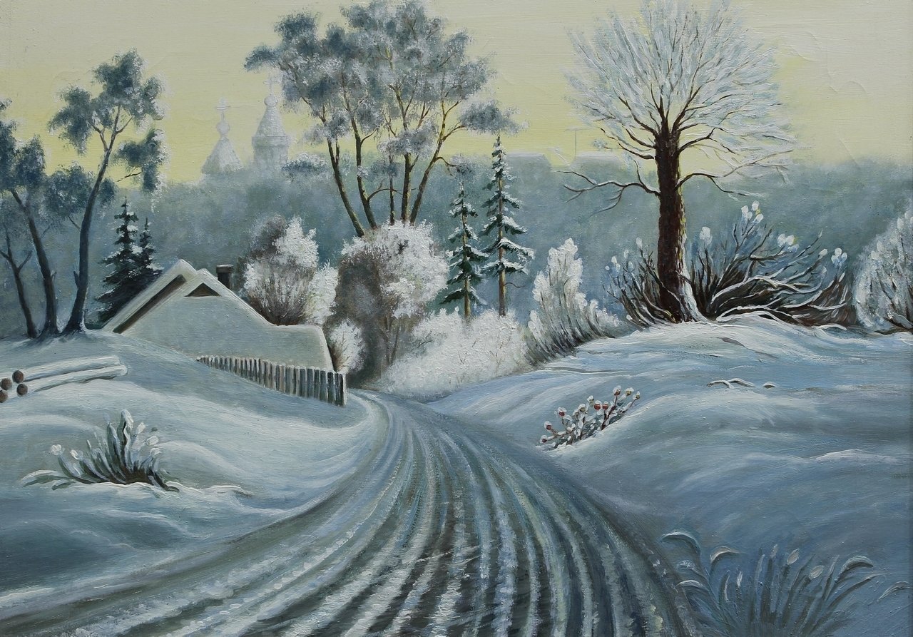 Зимняя дорога Пушкин иллюстрации