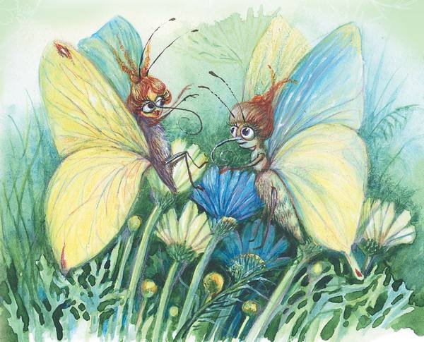 Иллюстрация на сказку про бабочек