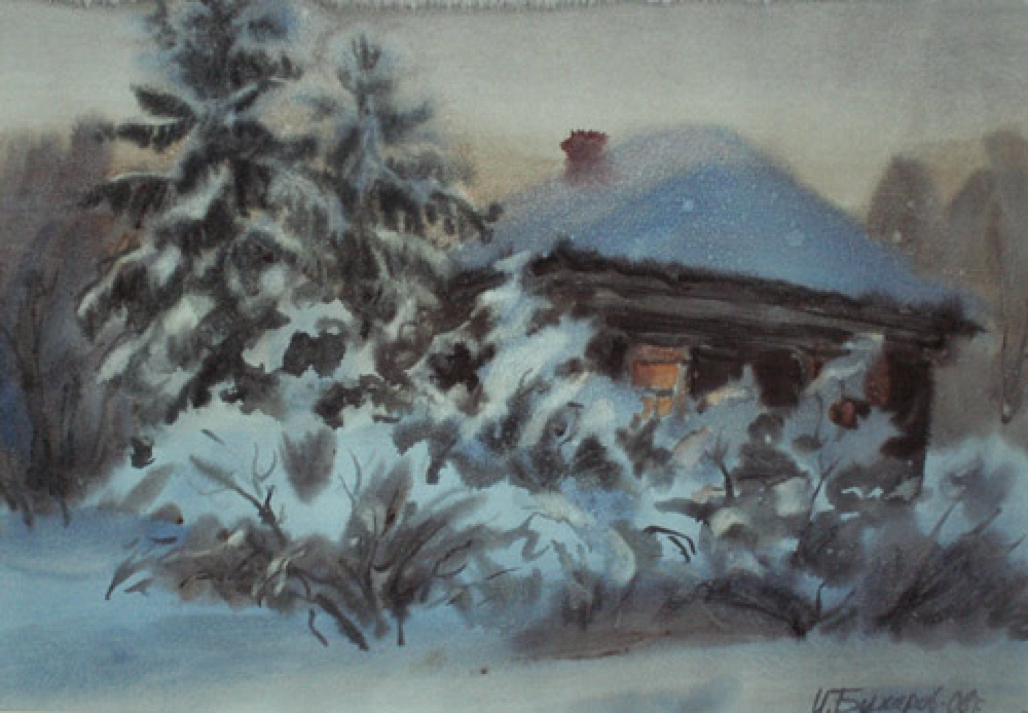 Зимний вечер Пушкин иллюстрация