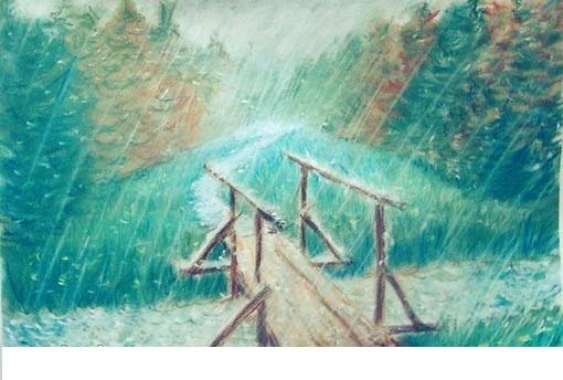 Рисунок к стихотворению Фета весенний дождь