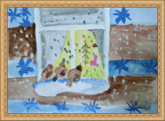 Поет зима аукает рисунки детские