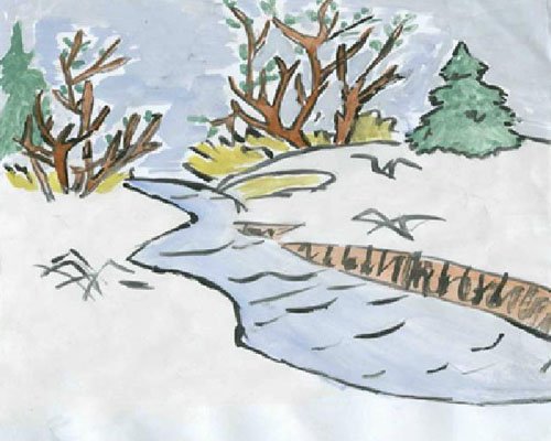 Рисунок к стихотворению пороша