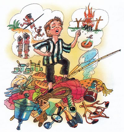 Иллюстрации к рассказу Зощенко Великие путешественники