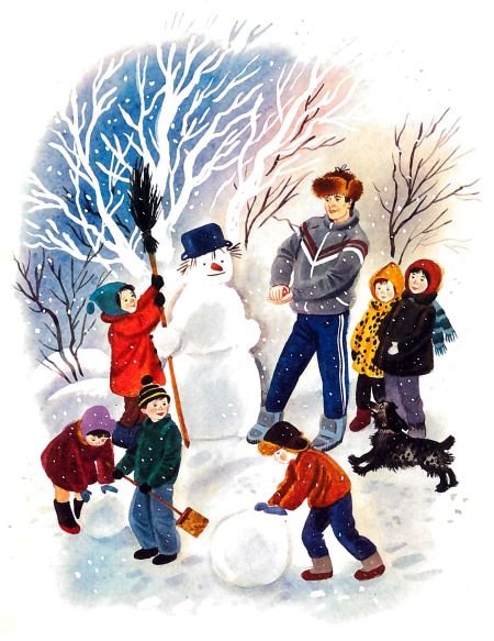 Иллюстрация к стихотворению снежок порхает кружится на улице бело (49 фото)