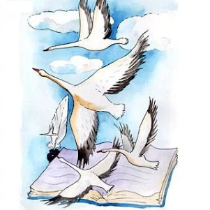 Рисунок Журавли Расула Гамзатова