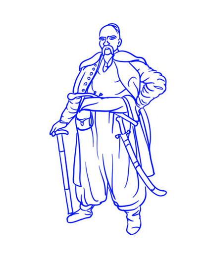 Рисунок Тарас Бульба легко