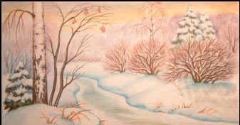 Зимние рисунки для срисовки