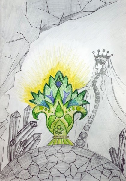 Каменный цветок Бажов рисунок