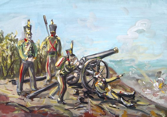 Раскраска война 1812 года Бородино