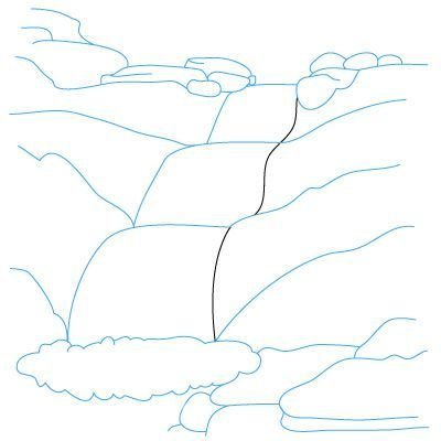 Детские рисунки водопада