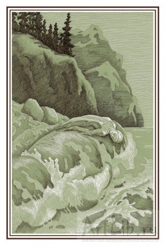 Пейзаж цветными карандашами