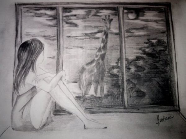 Иллюстрация к стихотворению Жираф Гумилев