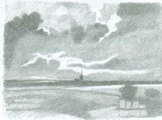Иллюстрация к стихотворению Лермонтова тучи