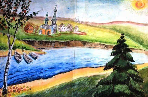 Тихая моя Родина рисунок