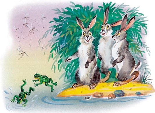 Лев толстой зайцы и лягушки