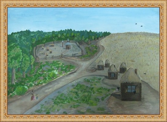 Рисунок к стихотворению край ты мой заброшенный