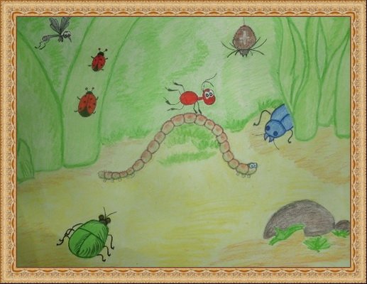 Приключения муравьишки гусеница Землемер