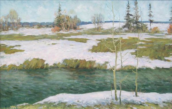 Картину весенние ручьи Федора Тютчева