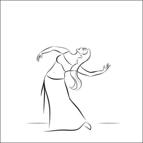 Восточный танец для срисовки