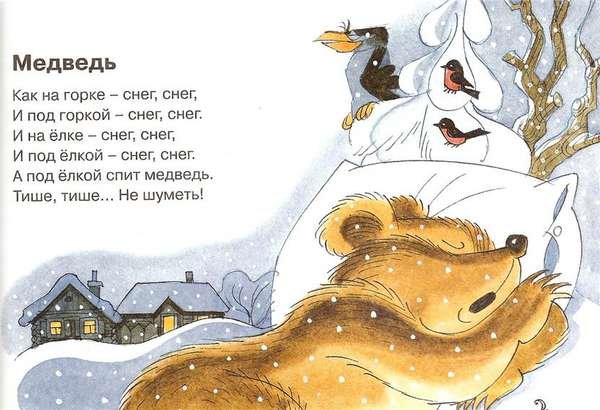 Стихотворение Токмаковой медведь