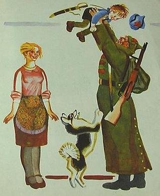 Иллюстрации к рассказу Гайдара поход