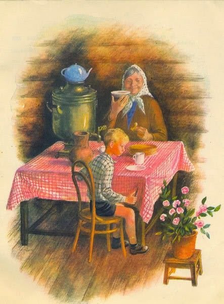 Иллюстрации к рассказу Осеевой просто старушка