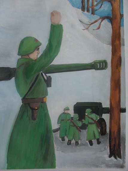 Артиллерист рисунок