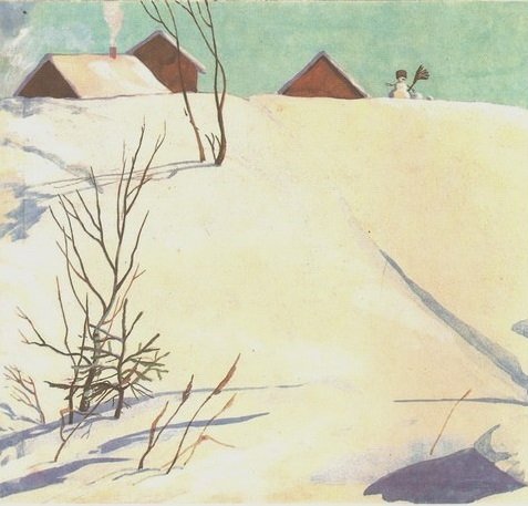 Иллюстрация к стихотворению снег да снег