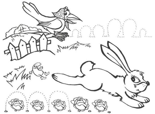 Заяц Хвостун раскраска