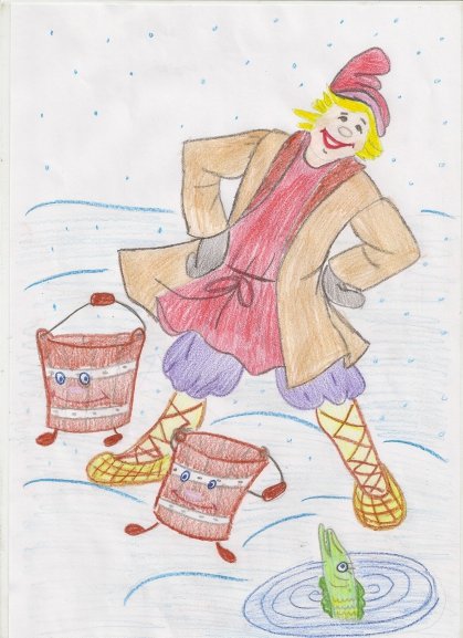 Рисунок к сказке по щучьему велению