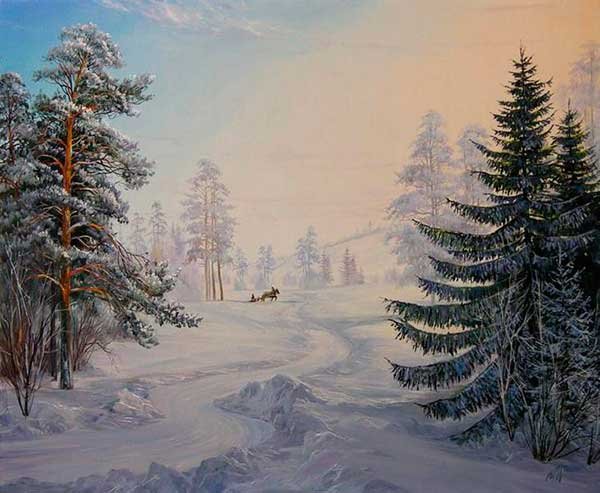 Иллюстрация к стихотворению Есенина пороша