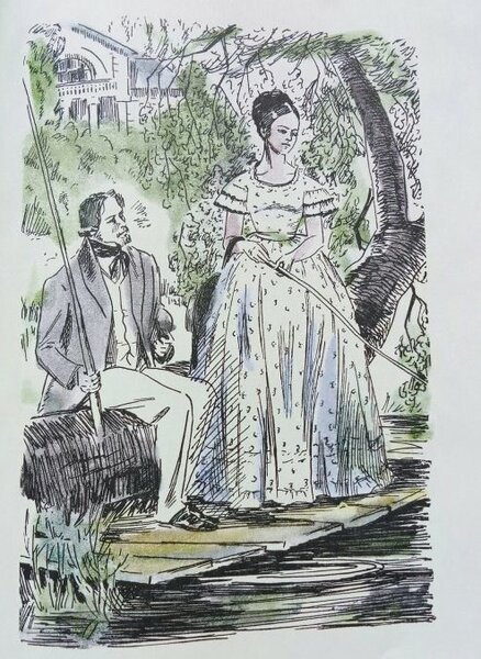 Тургенев первая любовь иллюстрации