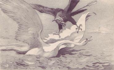 Сказка о царе Салтане лебедь и Коршун