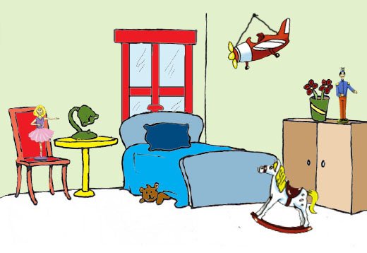 Комната предлоги места