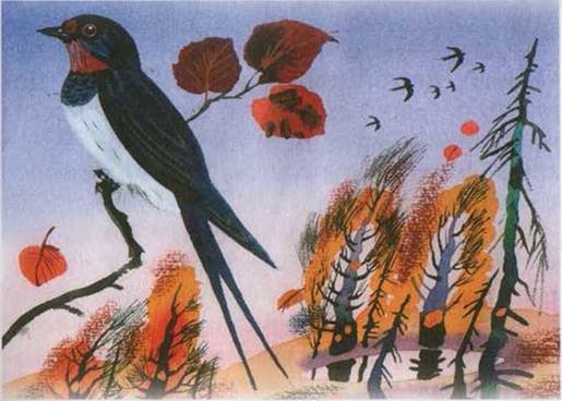 Иллюстрация к стиху ласточки