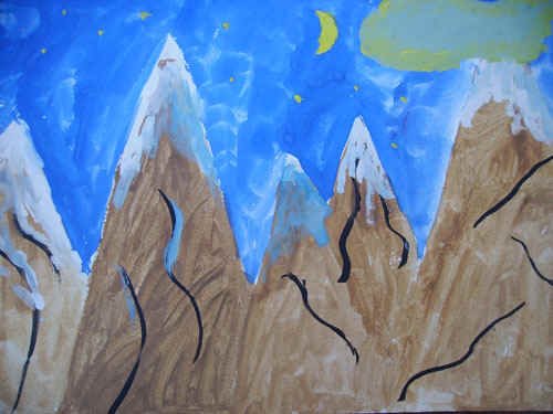 Иллюстрация к стихотворению Лермонтова горные вершины